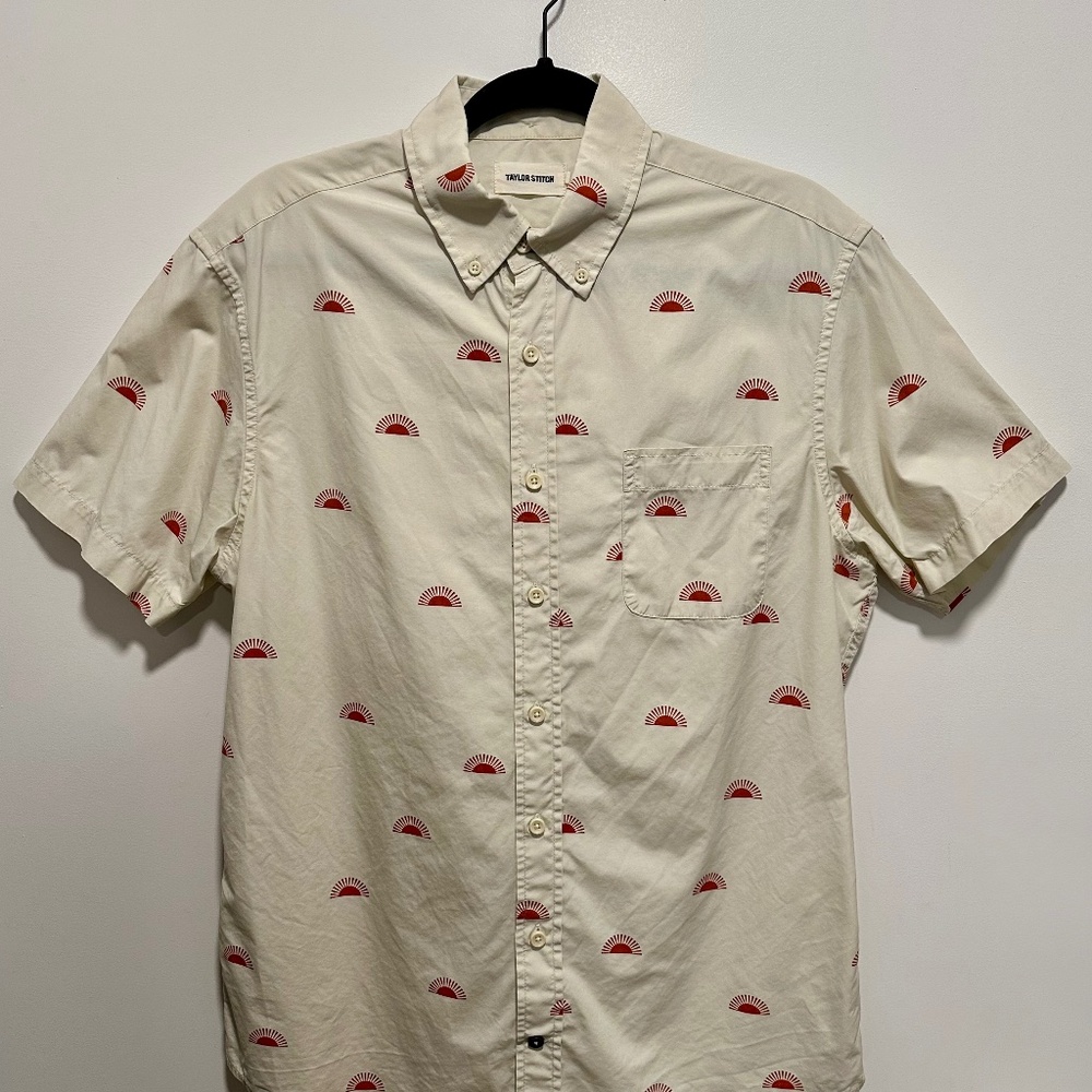 TAYLOR STITCH: The Short Sleeve Jack in Sunrise (size M, 40) LIKE-NEW